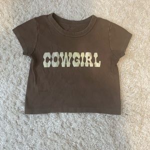 Brandy Melville cowgirl cropped tee